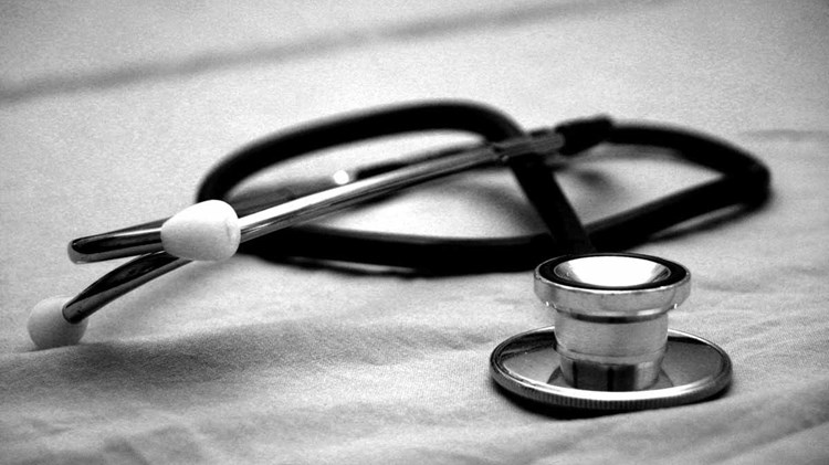 Stetoskop i sort hvitt